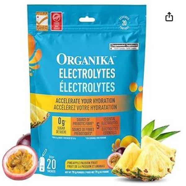Organika Electrolytes Pineapple Passion Fruit 20 Sachets 70g