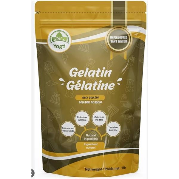 Yogti Beef Gelatin, 1 lb (454 g) – Natural Ingredients