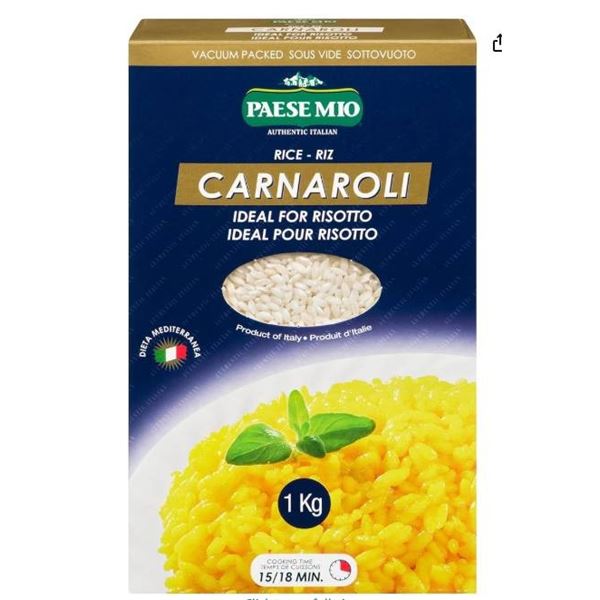 Paese Mio Carnaroli Rice 1kg for Risotto, Product of Italy