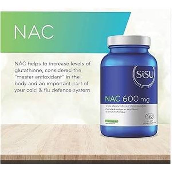 Sisu NAC 600 mg, 120 Capsules – Dietary Supplement