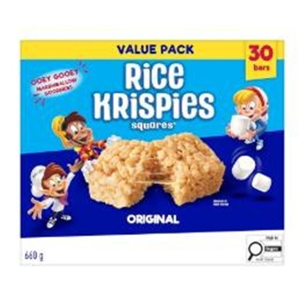 Kellogg’s Rice Krispies Squares 30 Bars Marshmallow Flavor