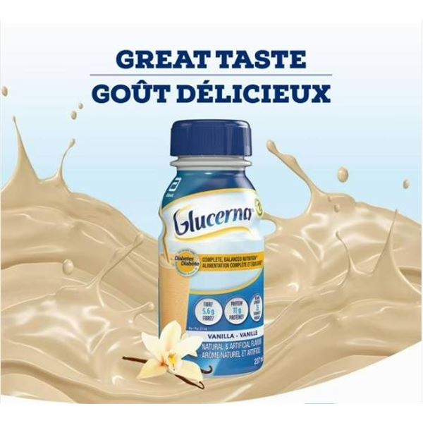 Glucerna Vanilla Flavored Nutritional Drink, 6 x 237ml