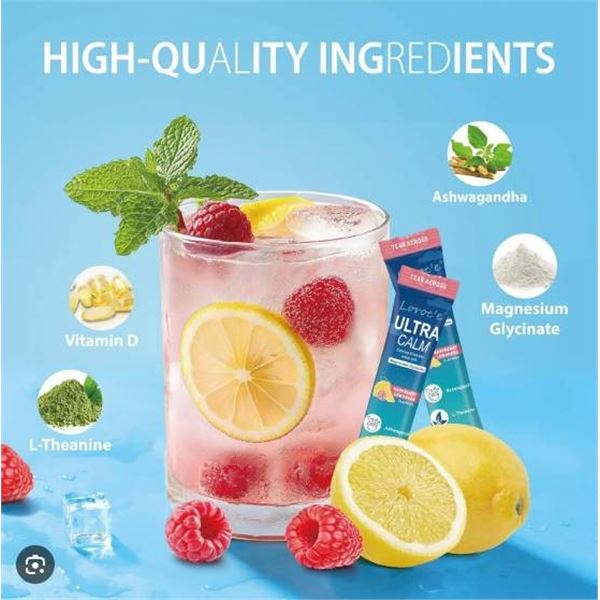 Loroce’e ULTRACALM Calming Drink Mix with Magnesium Glycinate, 30 Packets