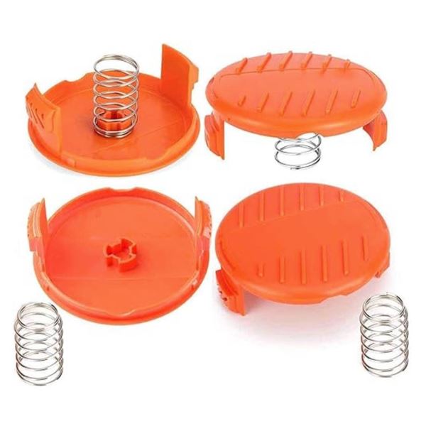 4 Pack String Trimmer Replacement Spool Cap and Spring Cover Weed Eater Spool Bump Cover and Spring 