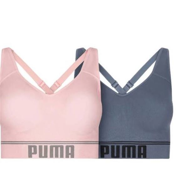 Puma 2-Pack Women’s Sports Bras, Size Medium, Convertible Design
