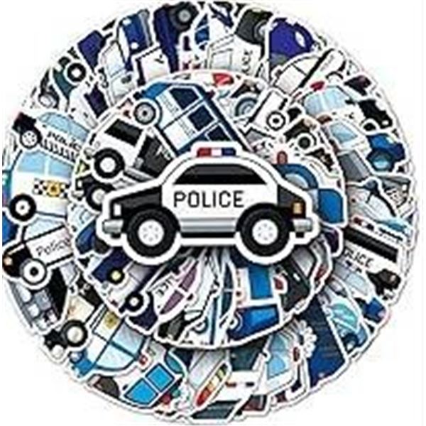 Lot of 3 – 100 Pieces Police Car Sticker Set for Kids