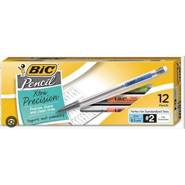 BIC Extra Precision HB #2 Mechanical Pencils, Pack of 12