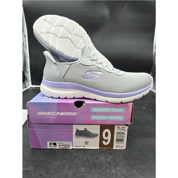 Skechers Memory Foam Athletic Shoes, Item 663509, Size 9, Grey
