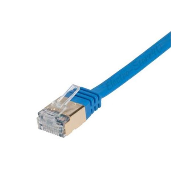 High Speed Ultra Flat Cat7 Ethernet Cable, 100FT, Blue