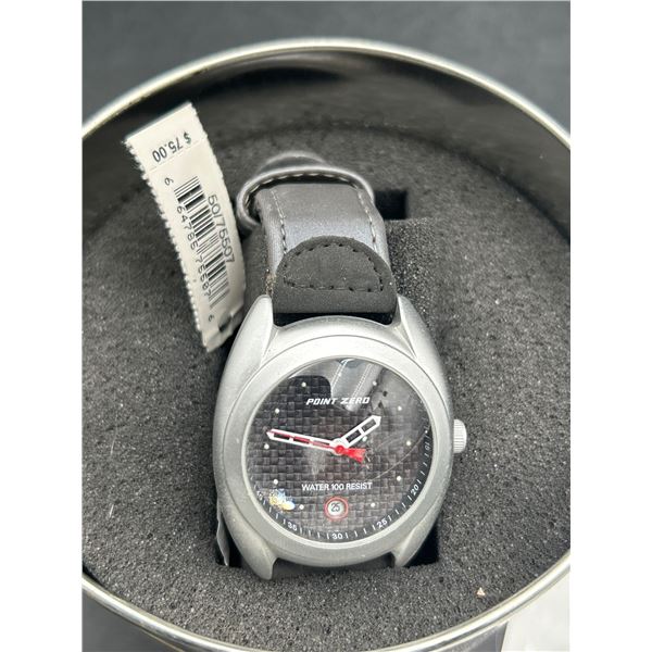 Point Zero Water Resistant Wristwatch with Carbon Fiber Dial