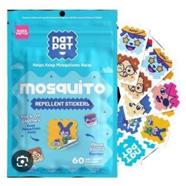 12 Packs of BBT Mosquito Repellent Stickers, 60 Per Pack