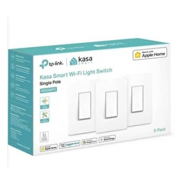 TP-Link Kasa Smart Wi-Fi Light Switch, 3-Pack Model KS200