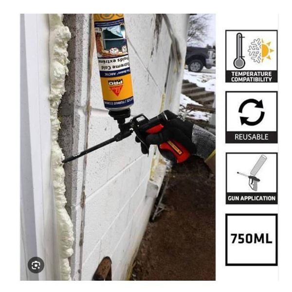 Lot of 3 Sikaboom AS Pro 690g Spray Foam for Doors and Windows