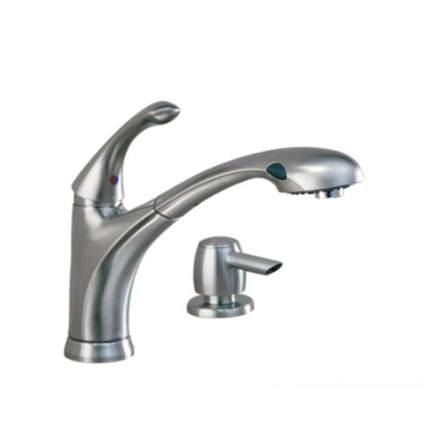 Delta Debonair Pull-out Kitchen Faucet, Stainless Steel
