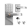 Image 1 : Keypad Door Lock, Right-Handed, Brushed Nickel Finish