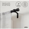 Image 1 : Umbra 2-Pack Matte Black Adjustable Curtain Rods