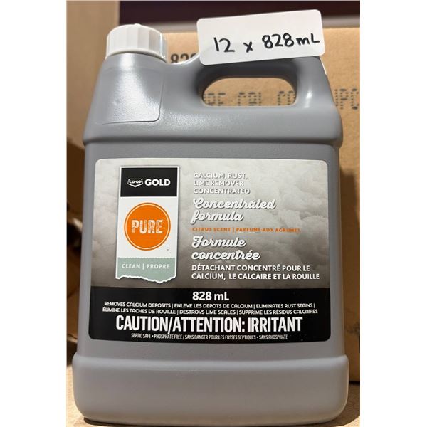 Pure Gold Concentrated Calcium, Lime, and Rust Remover, 828 mL, Case of 12