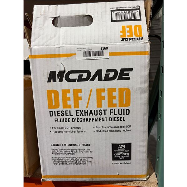 McDade DEF Diesel Exhaust Fluid 2.5 Gallon Bottle