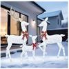 Image 1 : 56-Inch, 46-Inch, and 24-Inch 3-Piece Christmas Deer Family Decorations Set