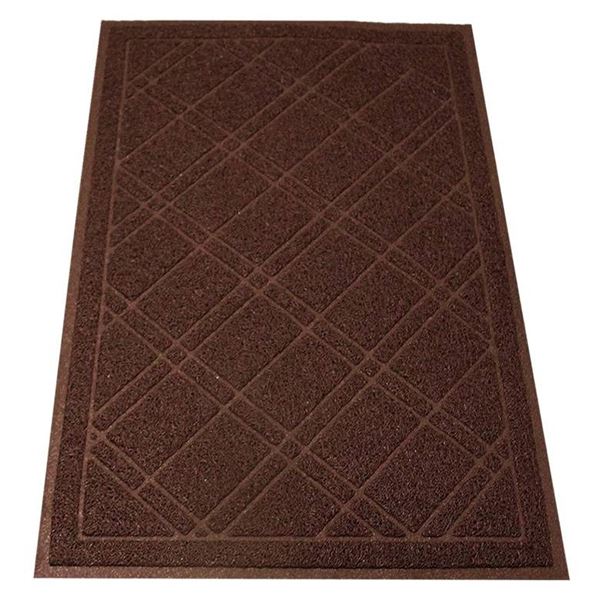 Lot of 2 – Brown SlipToGrip Waterproof Door Mat, 35×23 Inches