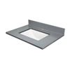 Image 1 : Sera Quartz Bathroom Countertop with Integrated Sink
