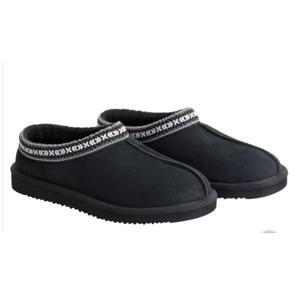 Kirkland Unisex Shearling Slipper – Mens Size 7 Black Ladies Size 9