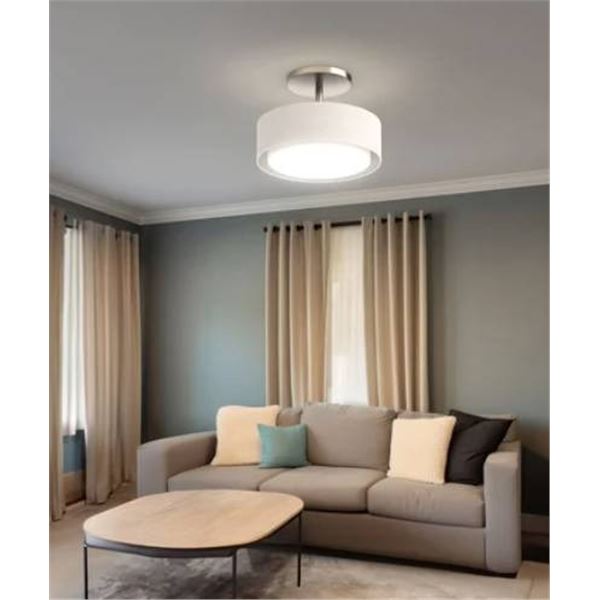 Koda Duo-Mount Fabric Drum Ceiling Light