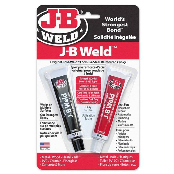 3 JB Weld Steel Reinforced Epoxy Adhesive