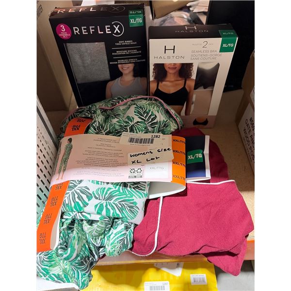 Women’s Apparel Including Halston Seamless Bras, Reflex Tanks, and Others in Size XL
