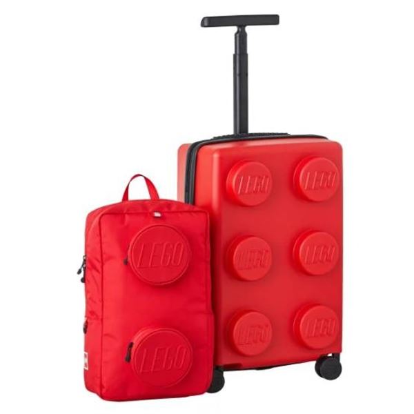 LEGO Bags Children’s Luggage Set with Backpack, Red