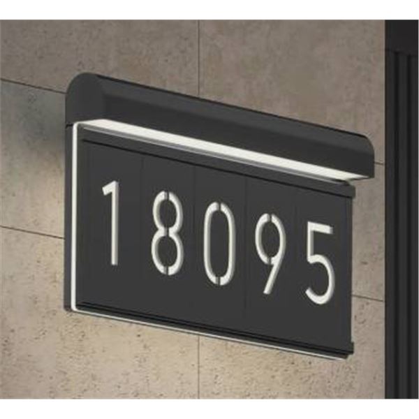 Artika Bowen LED Address Wall Light With Numbers