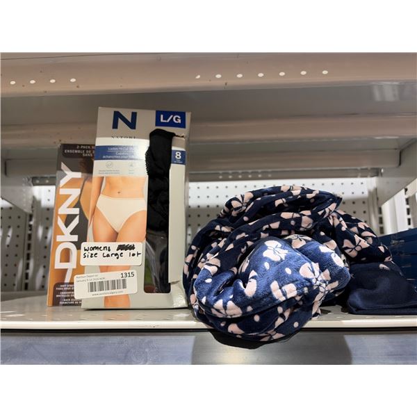 Women’s Apparel Including Natori Briefs, DKNY Bras, and Kate Spade Pajama Set (Size Large)