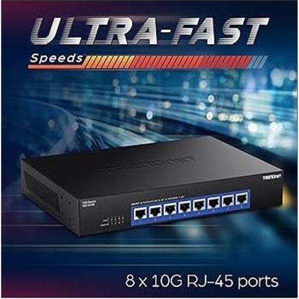 TRENDnet TEG-S708 8-Port 10G Unmanaged Switch With 160Gbps Capacity