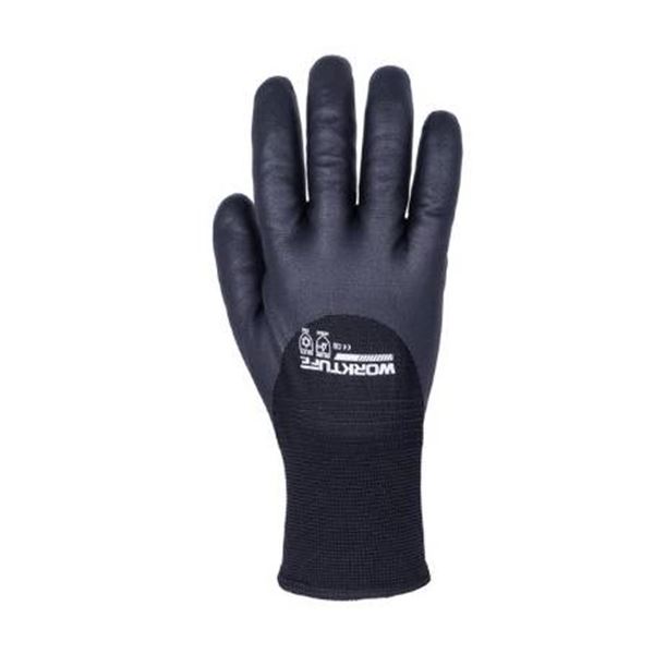 Worktuff Winter Work Gloves, Large, 5 Pairs, Nitrile Coated