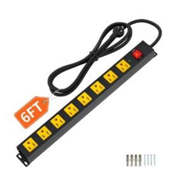 8-Outlet Surge Protector Power Strip with 6-ft Cord, 2100 Joules Rating