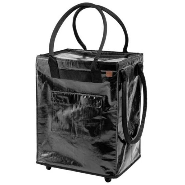Clevermade Foldable Tote Bag with Wheels, Model 1796150, Black