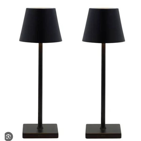Mikasa Home Accents Set of 2 Rechargeable LED Touch Control Lamps