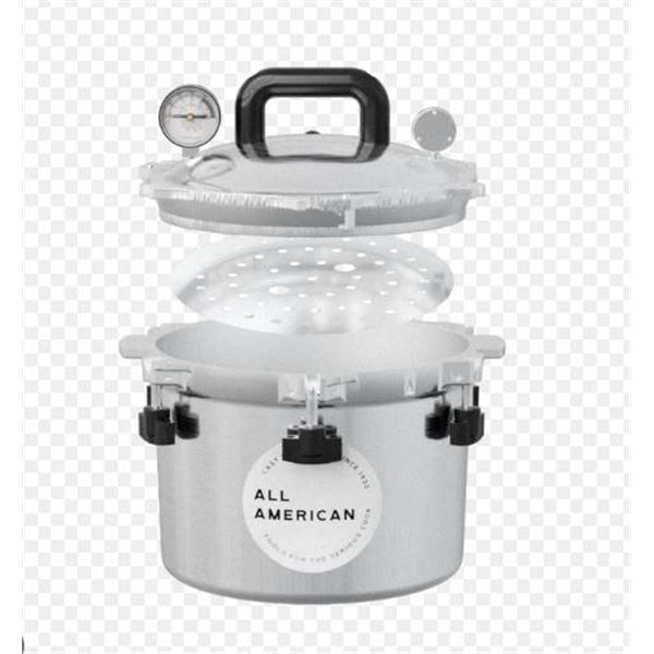 All American Heavy Cast Aluminum Pressure Canner Model 910, 10.5 Quart
