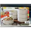 Image 2 : 6 Microwavable Bowls with Lids, Model ART 1796164