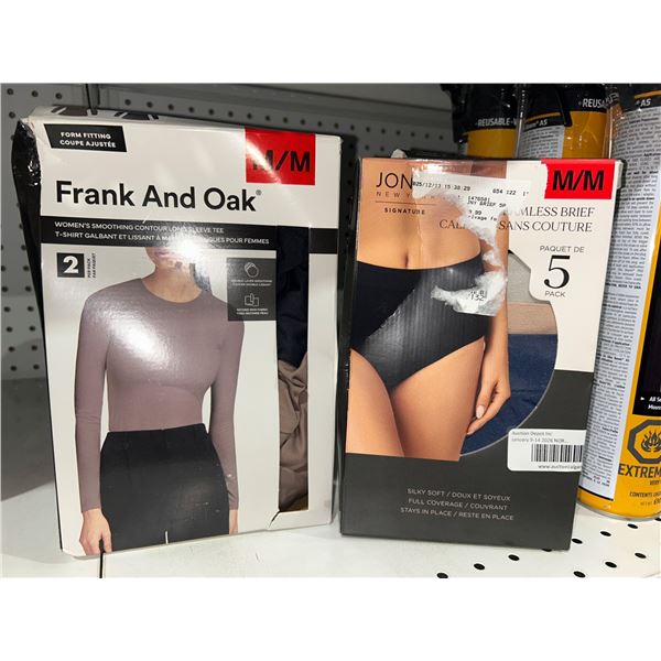 Frank And Oak Women’s Tee and Jones Signature Seamless Brief Combo Pack (M/M)
