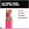 Image 1 : Southwire Romex SIMpull NM-B 10/3 Electrical Cable with Ground, 25 ft, 600 Volts