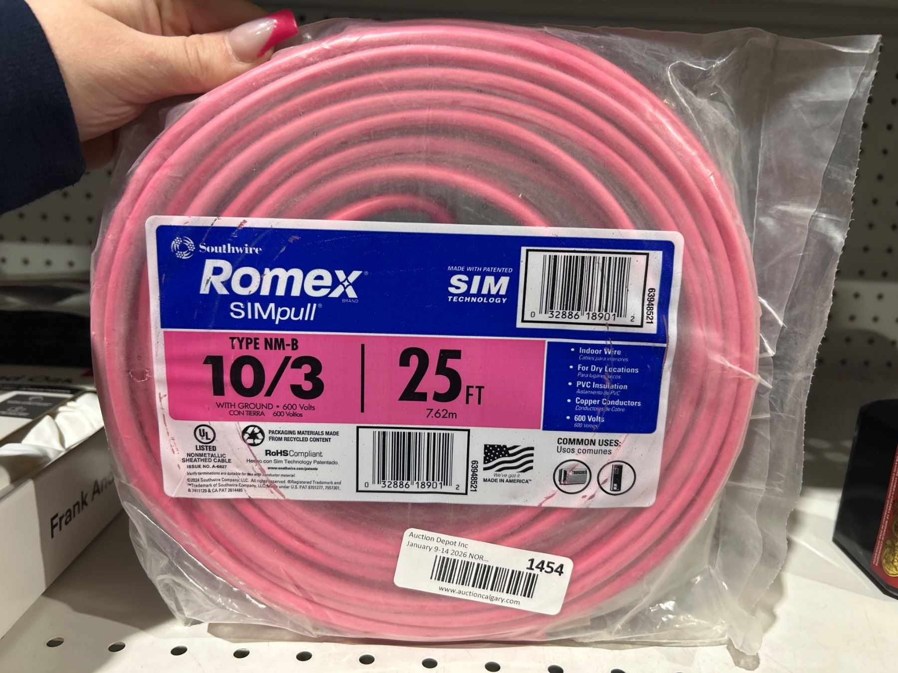 Southwire Romex SIMpull NM-B 10/3 Electrical Cable with Ground, 25 ft ...