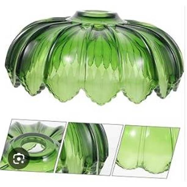 Green Glass Pendant Light With Brass Mount – Model MD-8751