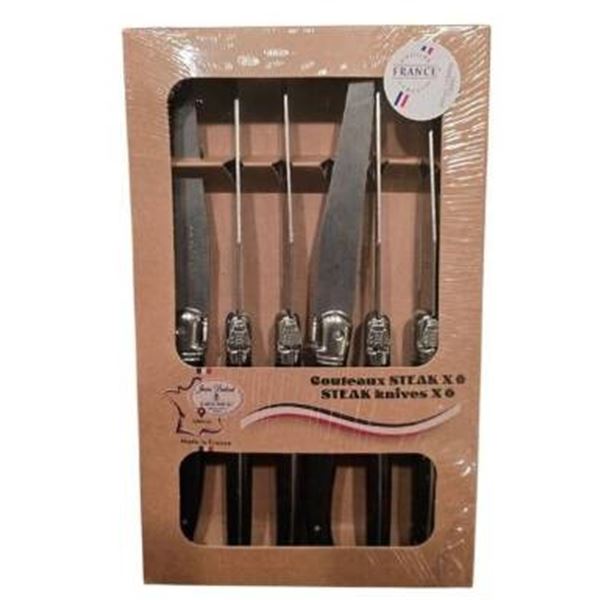 Jean Dubost Laguiole Set of 8 Steak Knives Couteaux Steak NIP Made In France