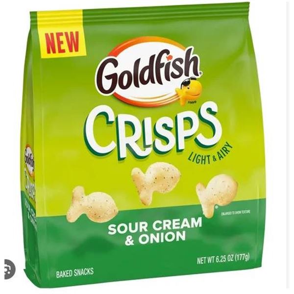 Goldfish Crisps Sour Cream and Onion, 14x177g