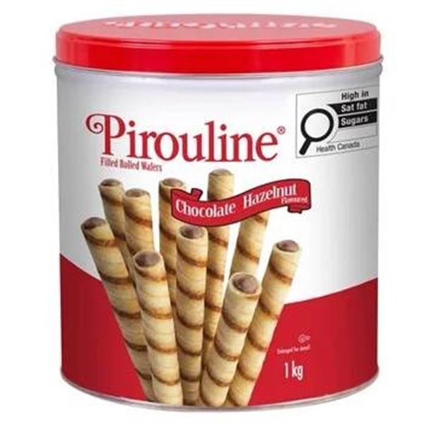 Pirouline Chocolate Hazelnut Wafers 1kg Tin
