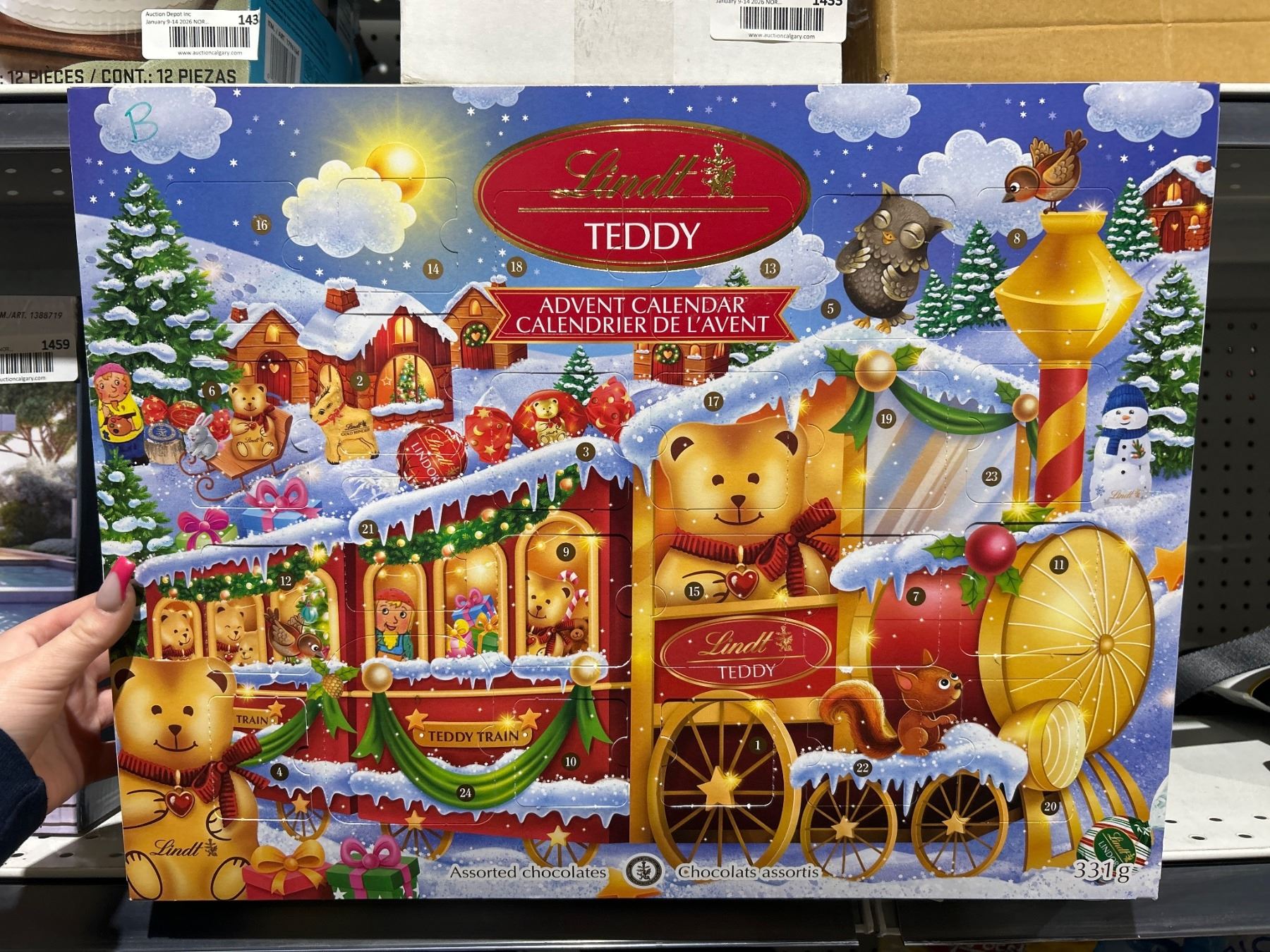Lindt Teddy Advent Calendar with Assorted Chocolates, 258g