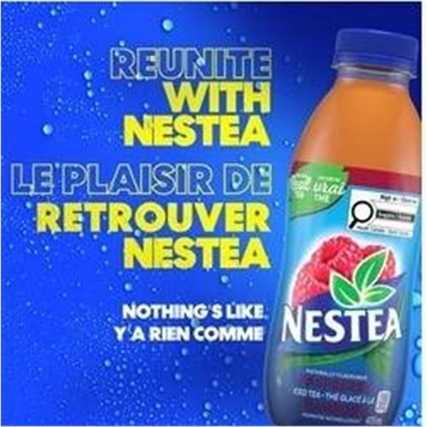 Nestea 12-Pack of 473 mL Bottles, Raspberry Flavored Iced Tea