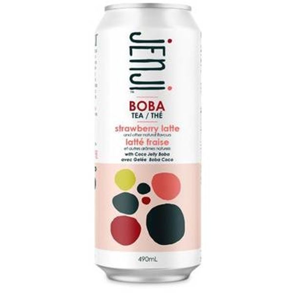 Jenji Boba Tea Strawberry Latte 12 x490 mL