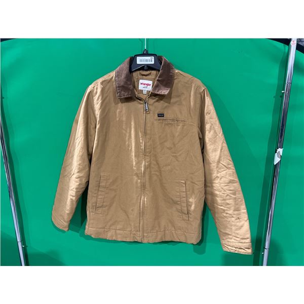 Wrangler Jacket Zip Up With Corduroy Collar, Size M Mens